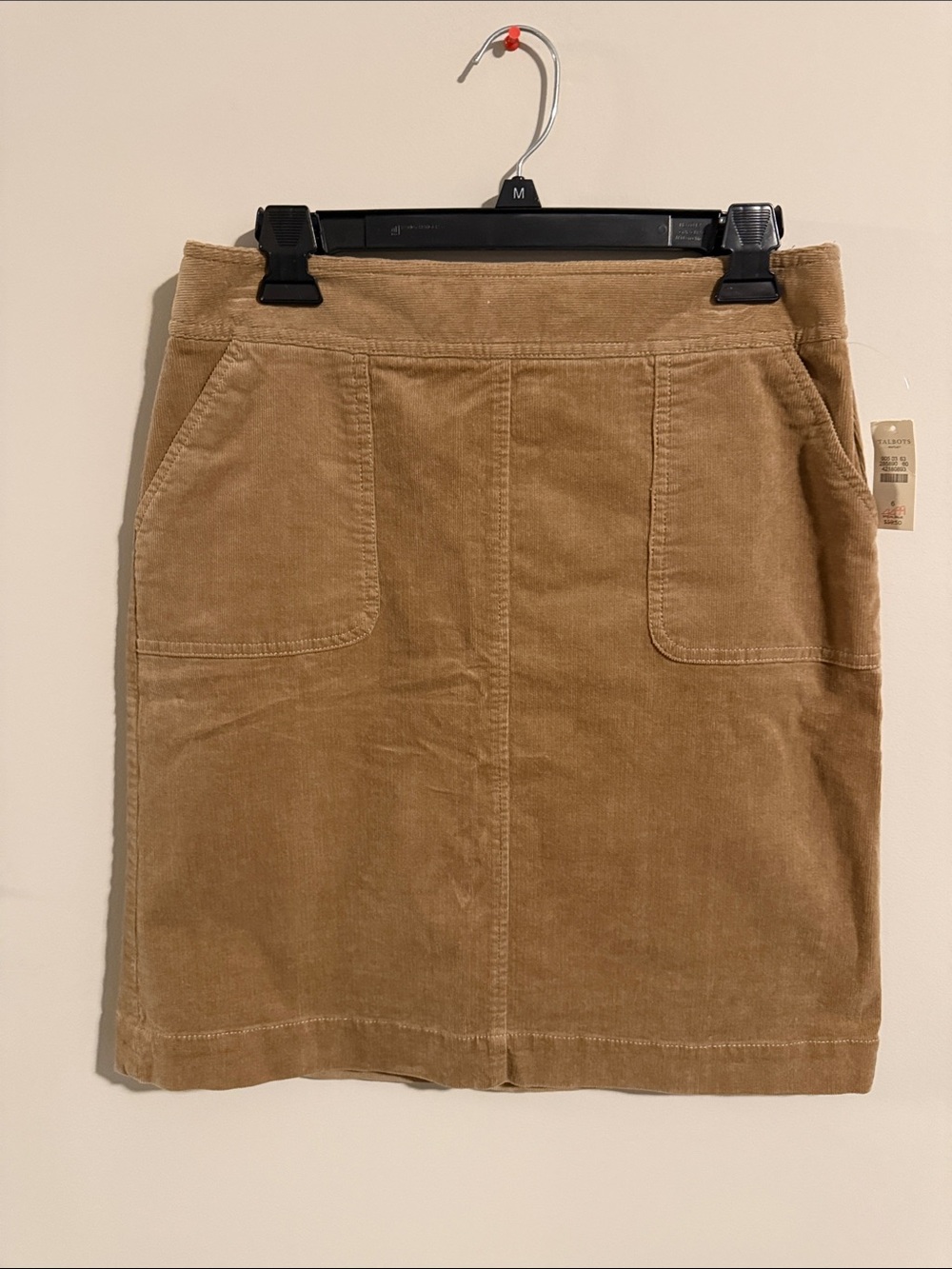 Talbots Camel Corduroy A-Line Skirt Sz 6 NWT